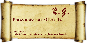Maszarovics Gizella névjegykártya